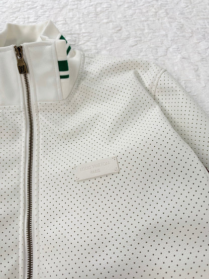 260928 New high-quality textured perforated uniform design jacket