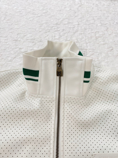 260928 New high-quality textured perforated uniform design jacket
