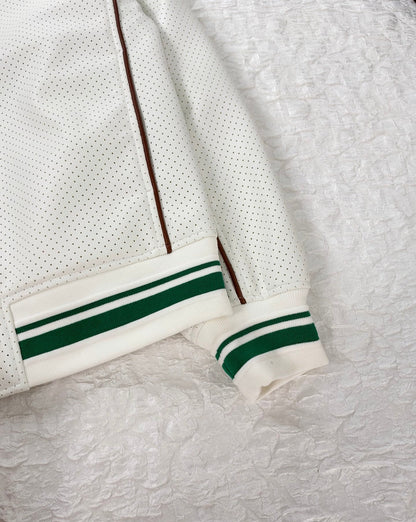 260928 New high-quality textured perforated uniform design jacket