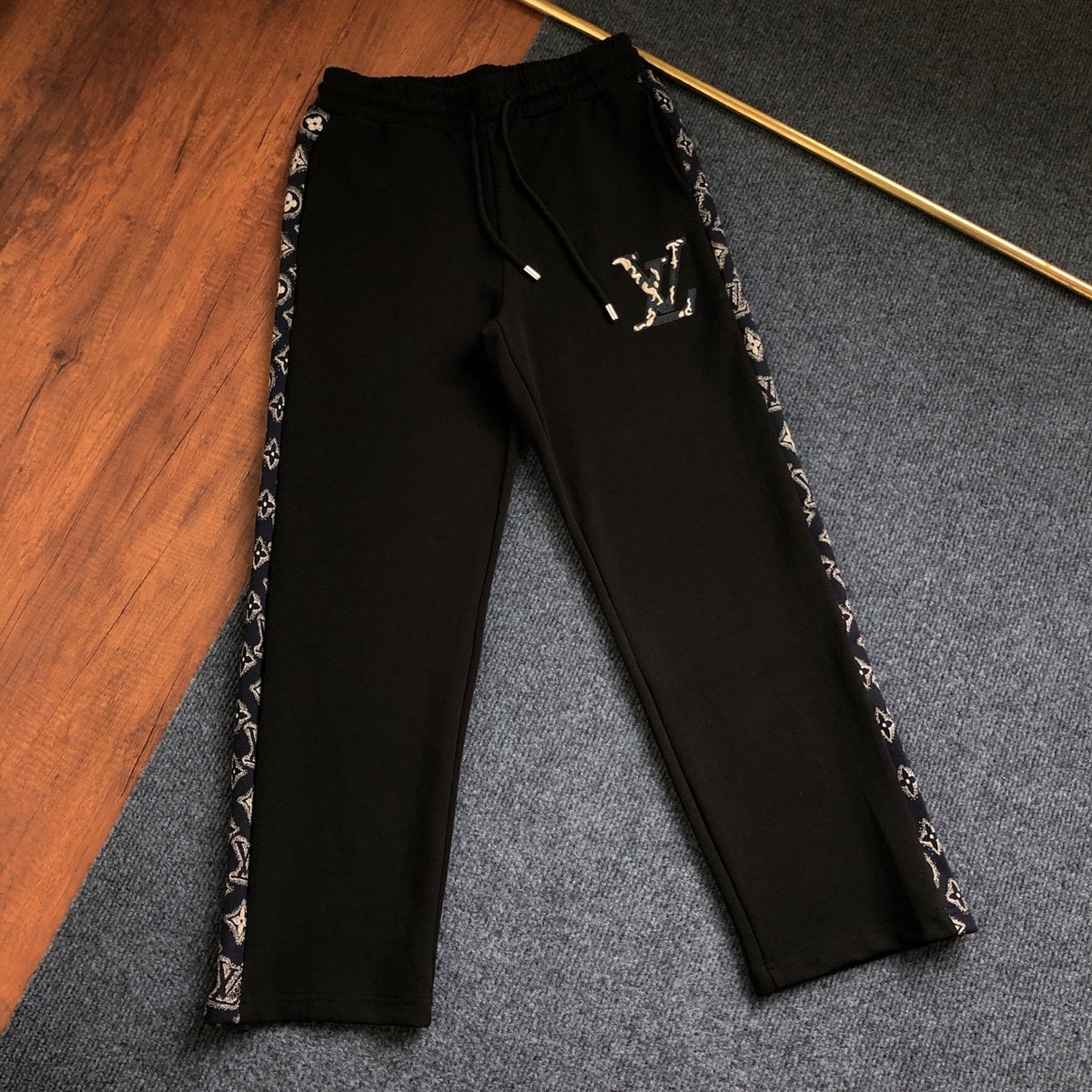 260928 New high-quality patchwork pattern casual jogging pants set