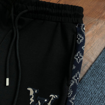 260928 New high-quality patchwork pattern casual jogging pants set