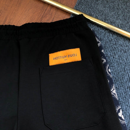 260928 New high-quality patchwork pattern casual jogging pants set