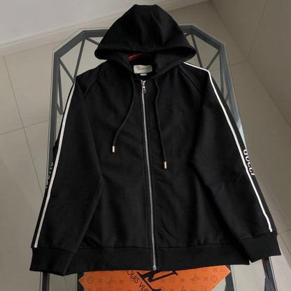260928 New high-quality patchwork pattern casual hoodie set