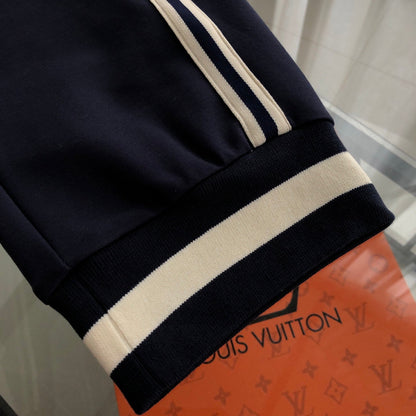 260928 New high-quality patchwork pattern casual jogging pants set