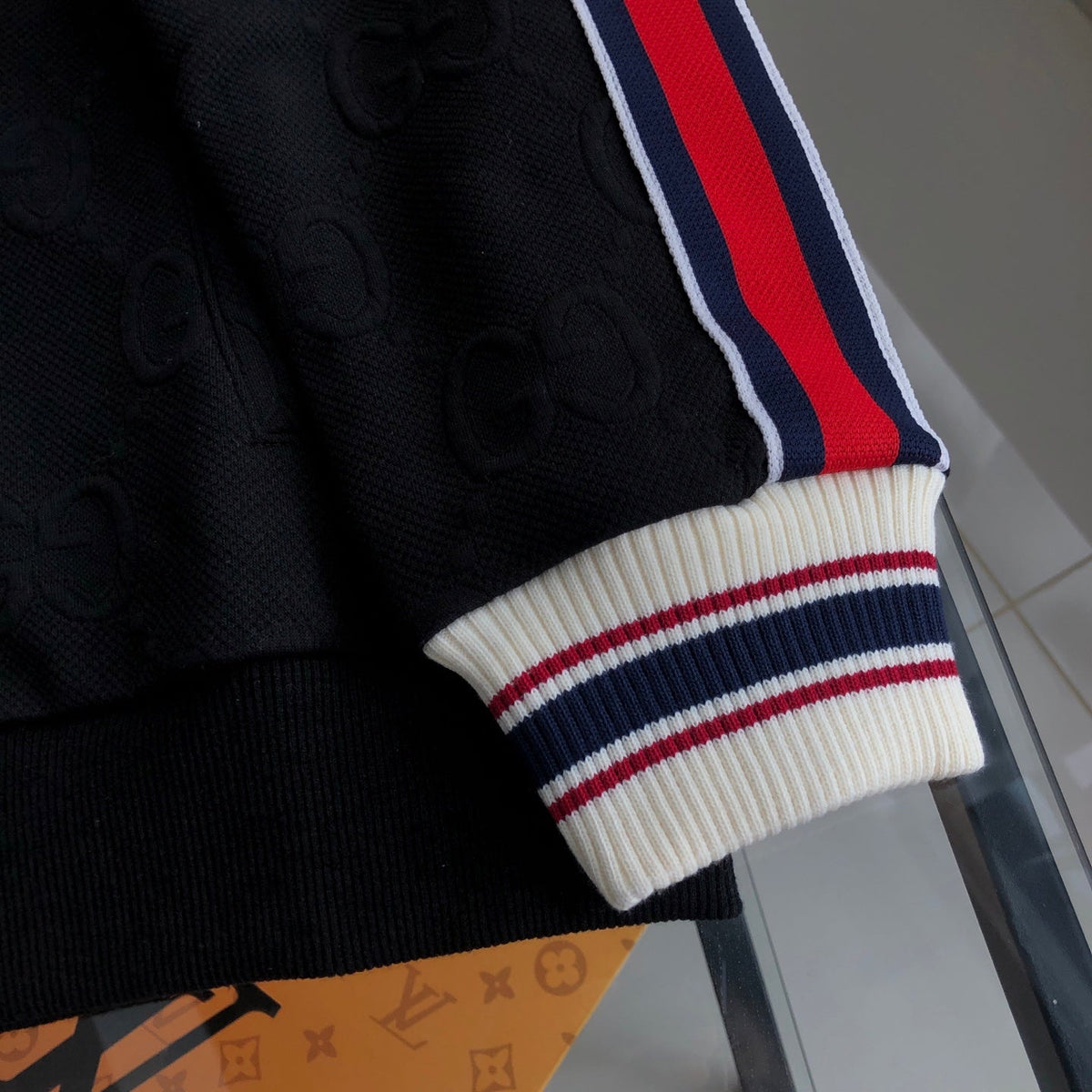 260928 New high-quality stitched fabric logo casual hooded sweatshirt set