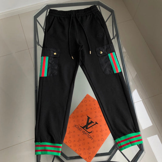 260928 New high-quality zipper pocket casual jogging pants suit