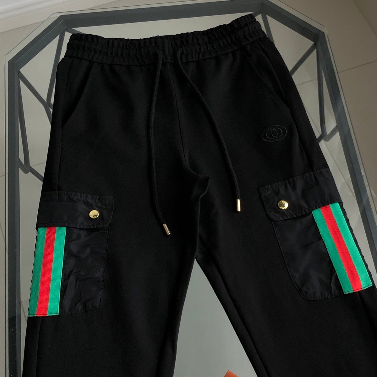 260928 New high-quality zipper pocket casual jogging pants suit