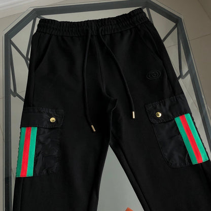 260928 New high-quality zipper pocket casual jogging pants suit