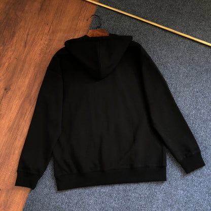 260928 New high-quality metal-stamped simple and casual sports-style zip-up hoodie
