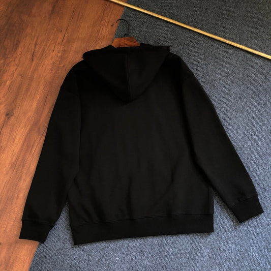 260928 New high-quality metal-stamped simple and casual sports-style zip-up hoodie