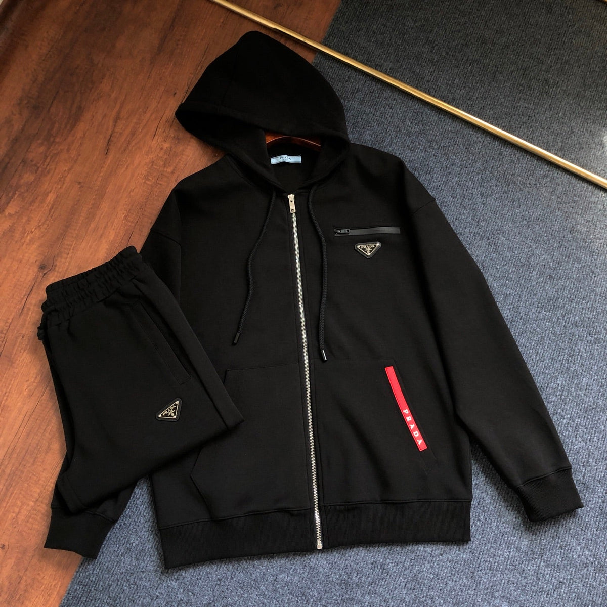 260928 New high-quality metal-stamped simple and casual sports-style zip-up hoodie