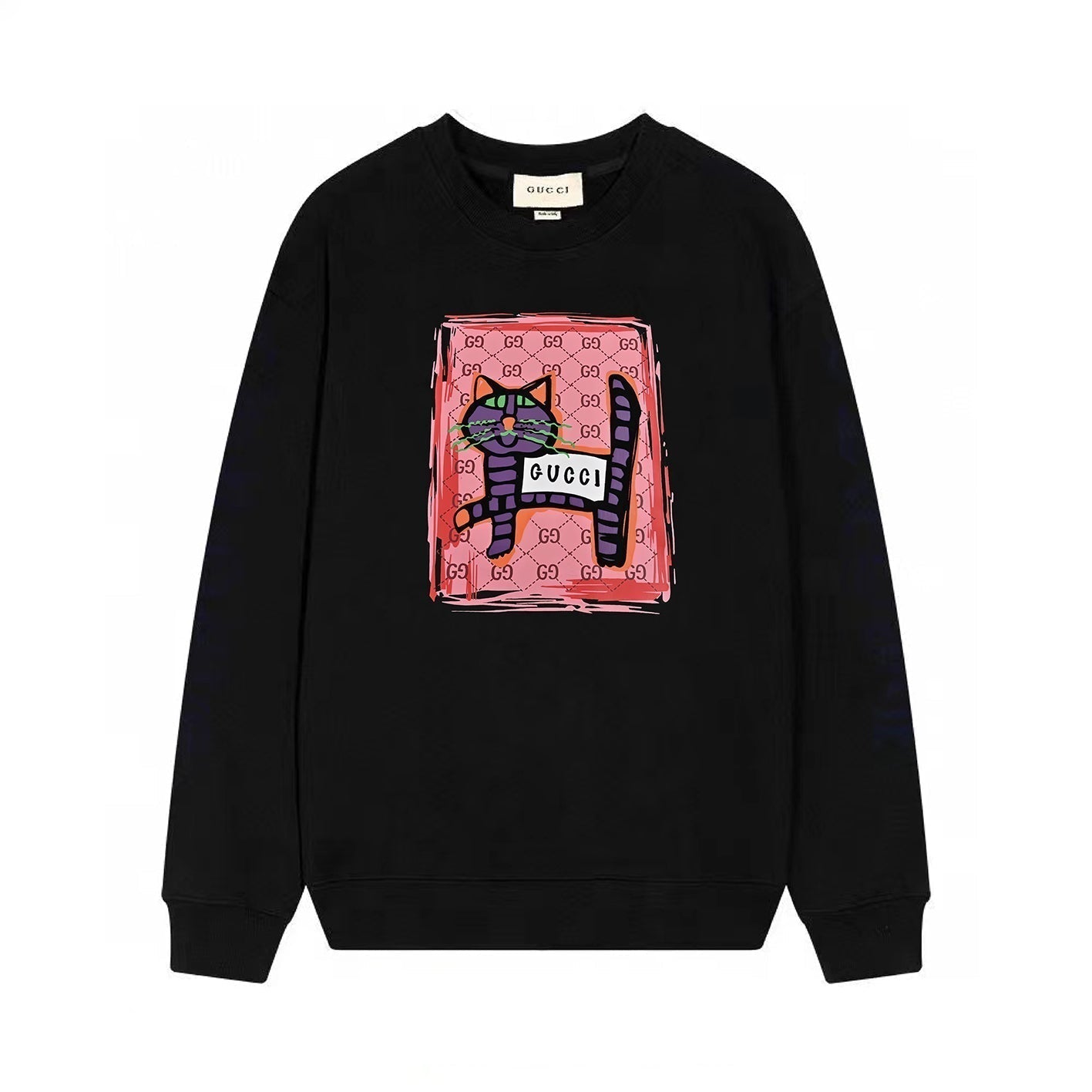 Cat Print Sweatshirt