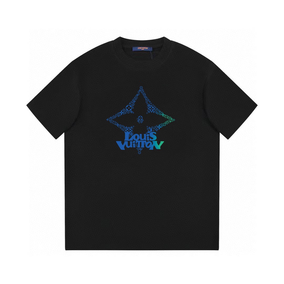 Four-pointed star print T-shirt