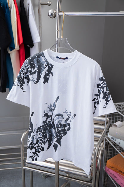 Flower Pattern Printed T-Shirt