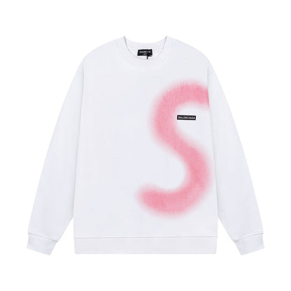 S Letter Print Sweatshirt